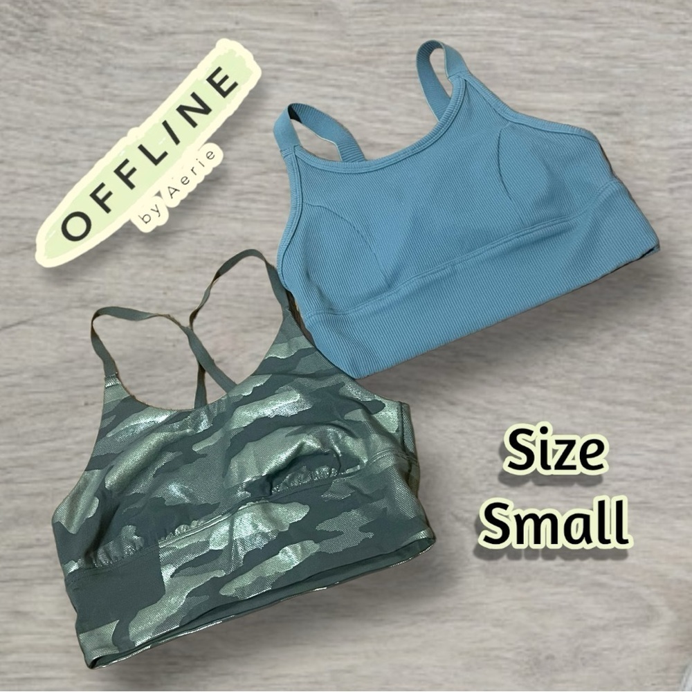 Aerie Sports Bras - Blue and Camouflage